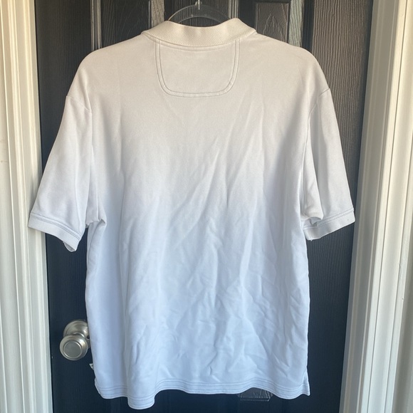 Tommy Bahama Men Polo Shirt Medium White Pima Cotton Blend Logo Embroidered - Picture 4 of 5